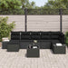 Set de canapele pentru grădină cu pernă 8 pcs Negru Rattan poli - WALTI WALTI