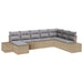 Set de canapele pentru grădină 8 pcs Beige și gri deschis - WALTI WALTI