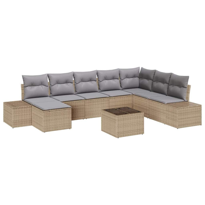 Set de canapele pentru grădină 8 pcs Bej și gri deschis - WALTI WALTI