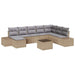 Set de canapele pentru grădină 8 pcs Bej și gri deschis - WALTI WALTI