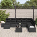Set de canapele pentru grădină 9 pcs Negru 319 x 209 x 85 cm - WALTI WALTI