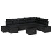 Set de canapele pentru grădină 9 pcs Negru 319 x 209 x 85 cm - WALTI WALTI