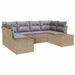 Set de canapele pentru grădină 6 pcs Beige și gri deschis - WALTI WALTI
