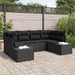 Set de canapele pentru grădină 6 pcs Negru 234 x 154 x 85 cm - WALTI WALTI