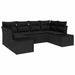 Set de canapele pentru grădină 6 pcs Negru 234 x 154 x 85 cm - WALTI WALTI