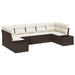 Set de canapele pentru grădină 7 pcs Maro și Crem Rattan poli - WALTI WALTI
