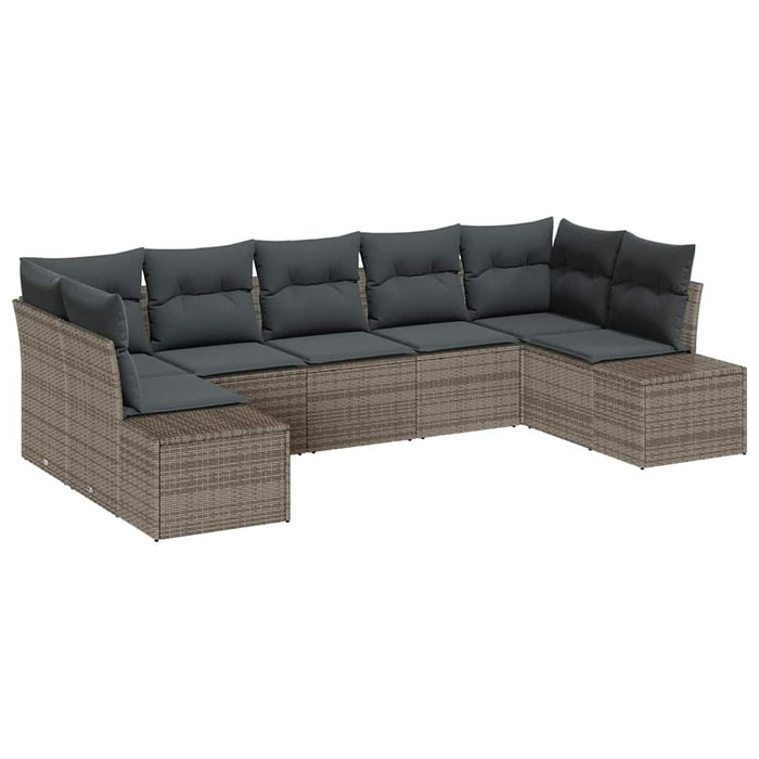 Set de canapele pentru grădină 7 pcs Gri Rattan poli - WALTI WALTI