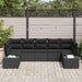 Set de canapele pentru grădină 7 pcs Negru Rattan poli - WALTI WALTI