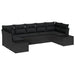 Set de canapele pentru grădină 7 pcs Negru Rattan poli - WALTI WALTI