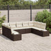 Set de canapele pentru grădină 9 pcs maro și crem Poli Rattan - WALTI WALTI