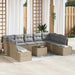 Set de canapele pentru grădină 9 pcs Beige și gri deschis - WALTI WALTI