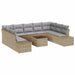 Set de canapele pentru grădină 9 pcs Beige și gri deschis - WALTI WALTI