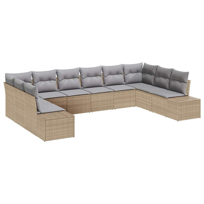 Set de canapele pentru grădină 10 pcs bej și gri deschis - WALTI WALTI