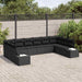 Set de canapele pentru grădină 10 pcs Negru 344 x 209 x 85 cm - WALTI WALTI
