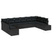 Set de canapele pentru grădină 10 pcs Negru 344 x 209 x 85 cm - WALTI WALTI