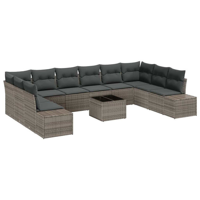 Set de canapele pentru grădină 11 pcs Gri 344 x 209 x 85 cm - WALTI WALTI