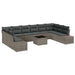 Set de canapele pentru grădină 11 pcs Gri 344 x 209 x 85 cm - WALTI WALTI