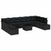 Set de canapele pentru grădină 11 pcs Negru 344 x 209 x 85 cm - WALTI WALTI