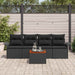 Set de canapele pentru grădină 5 pcs Negru 55 x 55 x 37 cm - WALTI WALTI