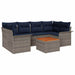 Set de canapele pentru grădină 7 pcs Gri și albastru marin - WALTI WALTI