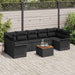 Set de canapele pentru grădină 8 pcs Negru 55 x 55 x 37 cm - WALTI WALTI