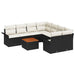 Set de canapele pentru grădină cu pernă 9 pcs Negru, Crem - WALTI WALTI