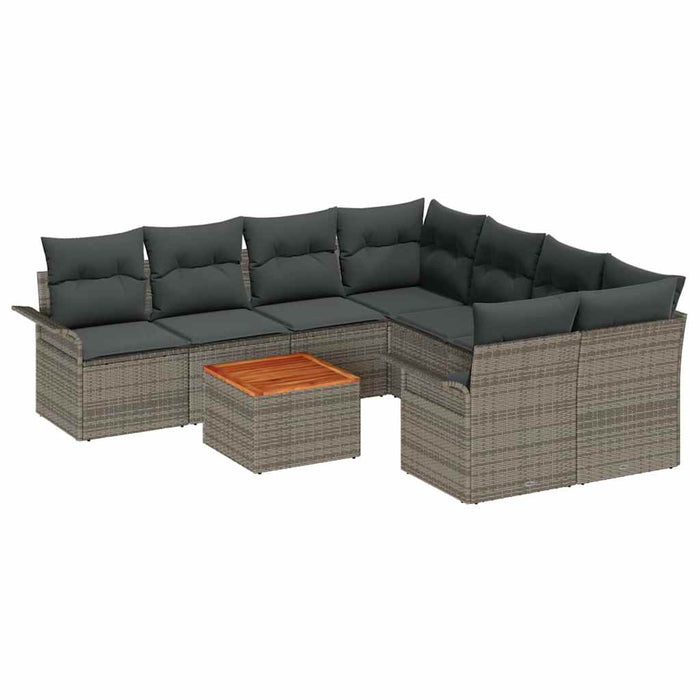 Set de canapele pentru grădină Manual 9 pcs Gri 55 x 55 x 37 cm - WALTI WALTI