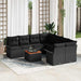 Set de canapele pentru grădină 9 pcs Negru 55 x 55 x 37 cm - WALTI WALTI