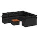 Set de canapele pentru grădină 9 pcs Negru 55 x 55 x 37 cm - WALTI WALTI