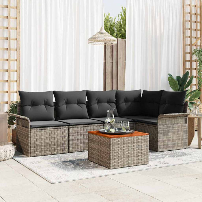 Set de canapele pentru grădină Manual 6 pcs Gri 55 x 55 x 37 cm - WALTI WALTI