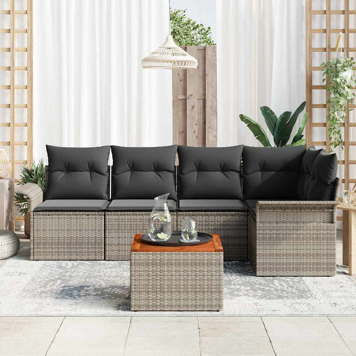 Set de canapele pentru grădină Manual 6 pcs Gri 55 x 55 x 37 cm - WALTI WALTI