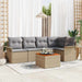 Set de canapele pentru grădină 6 pcs Beige și gri deschis - WALTI WALTI