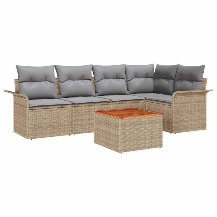 Set de canapele pentru grădină 6 pcs Beige și gri deschis - WALTI WALTI
