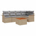 Set de canapele pentru grădină 6 pcs Beige și gri deschis - WALTI WALTI