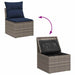 Set de canapele pentru grădină 6 pcs Gri și albastru marin - WALTI WALTI
