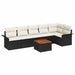 Set de canapele pentru grădină cu pernă 7 pcs Negru, Crem - WALTI WALTI