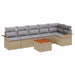 Set de canapele pentru grădină 7 pcs Beige și gri deschis - WALTI WALTI