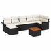 Set de canapele pentru grădină cu pernă 8 pcs Negru, Crem - WALTI WALTI