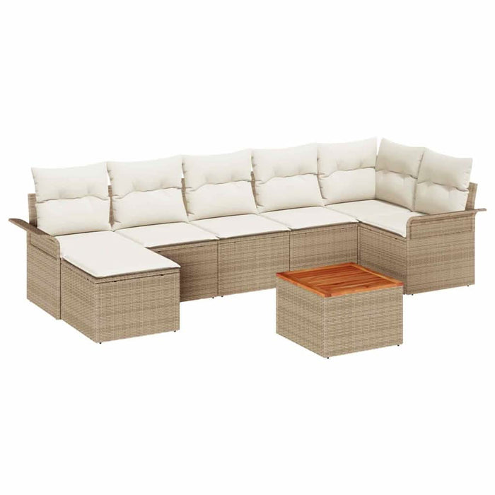 Set de canapele pentru grădină cu pernă 8 pcs Bej, crem - WALTI WALTI