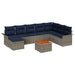 Set de canapele pentru grădină 9 pcs Gri și albastru marin - WALTI WALTI