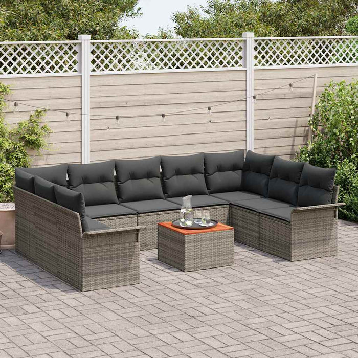Set de canapele pentru grădină 10 pcs Gri 55 x 55 x 37 cm - WALTI WALTI