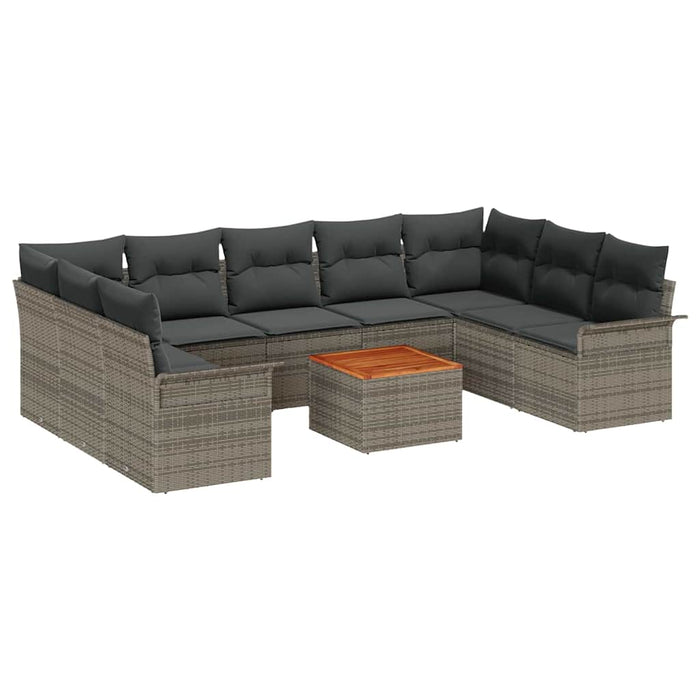 Set de canapele pentru grădină 10 pcs Gri 55 x 55 x 37 cm - WALTI WALTI