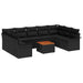 Set de canapele pentru grădină 10 pcs Negru 55 x 55 x 37 cm - WALTI WALTI