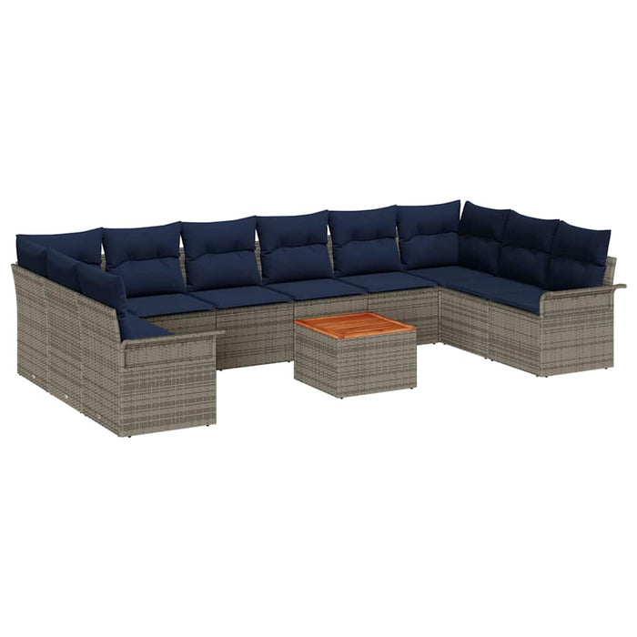 Set de canapele pentru grădină 11 pcs Gri și albastru marin - WALTI WALTI