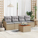 Set de canapele pentru grădină 5 pcs Beige și gri deschis - WALTI WALTI