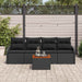 Set de canapele pentru grădină 5 pcs Negru 55 x 55 x 37 cm - WALTI WALTI