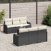 Set de canapele pentru grădină 7 pcs Negru, alb - WALTI WALTI