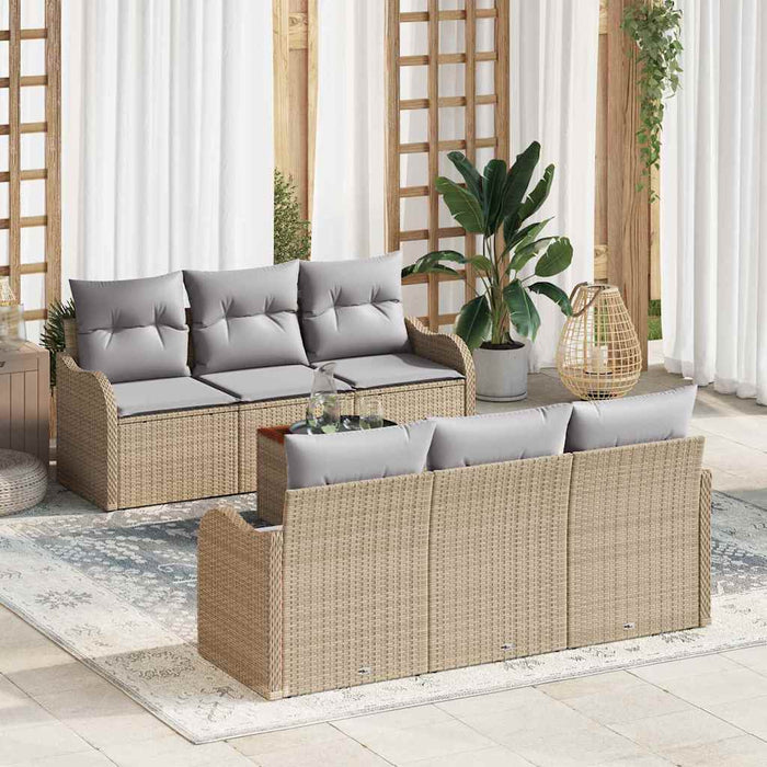 Set de canapele pentru grădină 7 pcs Bej, gri deschis - WALTI WALTI