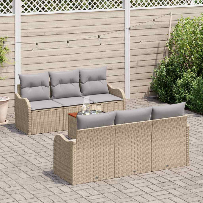 Set de canapele pentru grădină 7 pcs Bej, gri deschis - WALTI WALTI