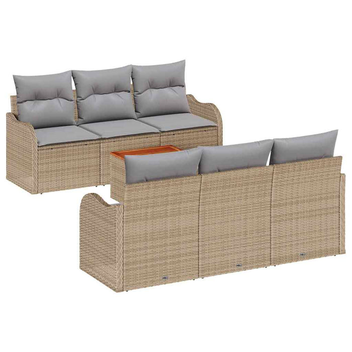 Set de canapele pentru grădină 7 pcs Bej, gri deschis - WALTI WALTI